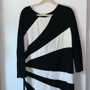 Black and cream/ivory dress